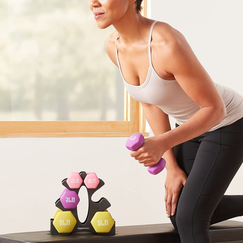 Neoprene Dumbbell Hand Weights for Exercise and Muscle Toning